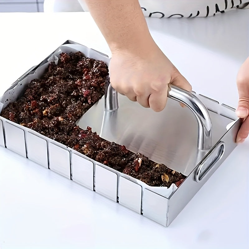 Stainless Steel Dough Compactor with Handle, Baking Tool TJR8L3D