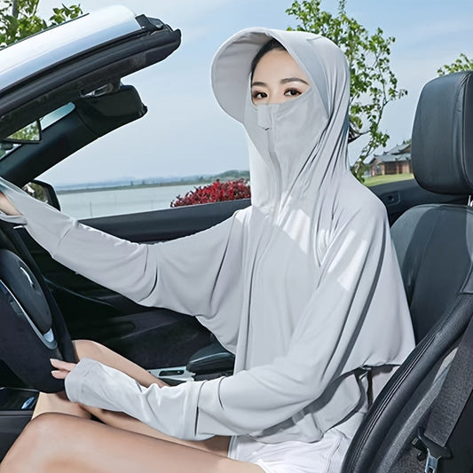 Women's UV Protection Hooded Sun Shirt, Lightweight TJR8L5D