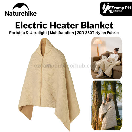 Naturehike Electric Heater Blanket Portable Ultralight Wearable Cloak Sleeping Bag Poncho Coat Winter Warm 20D 380T Nylon Fabric USB Electric Heating Quilt