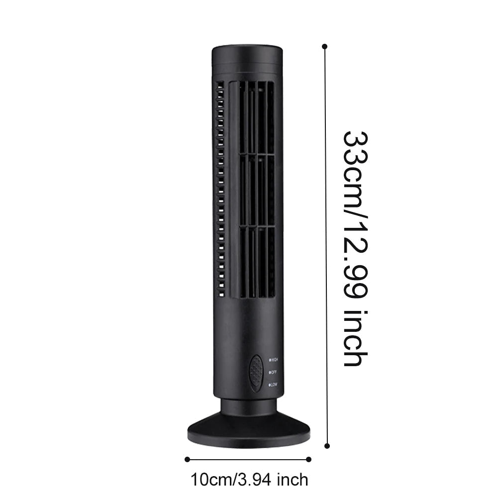 Electric Bladeless Mini Tower Cooling Dekstop Fan | USB Powered
