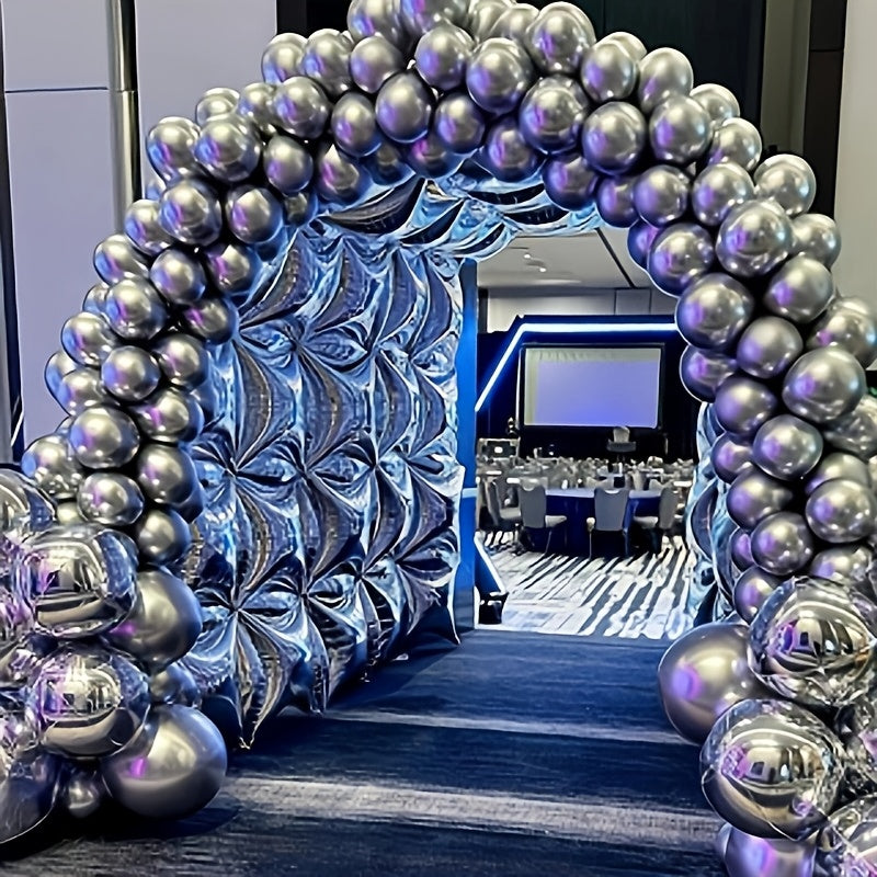 Silver Foil Balloon Wall Set  50pcs-JV4K
