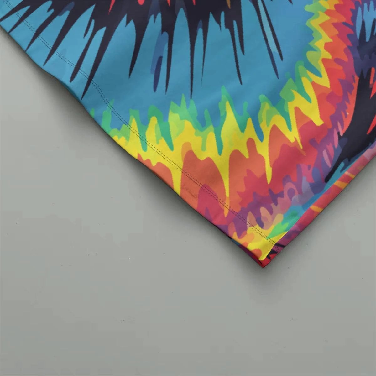 Psychedelic Tie Dye Crop Top | Neon Spiral Rave Tank