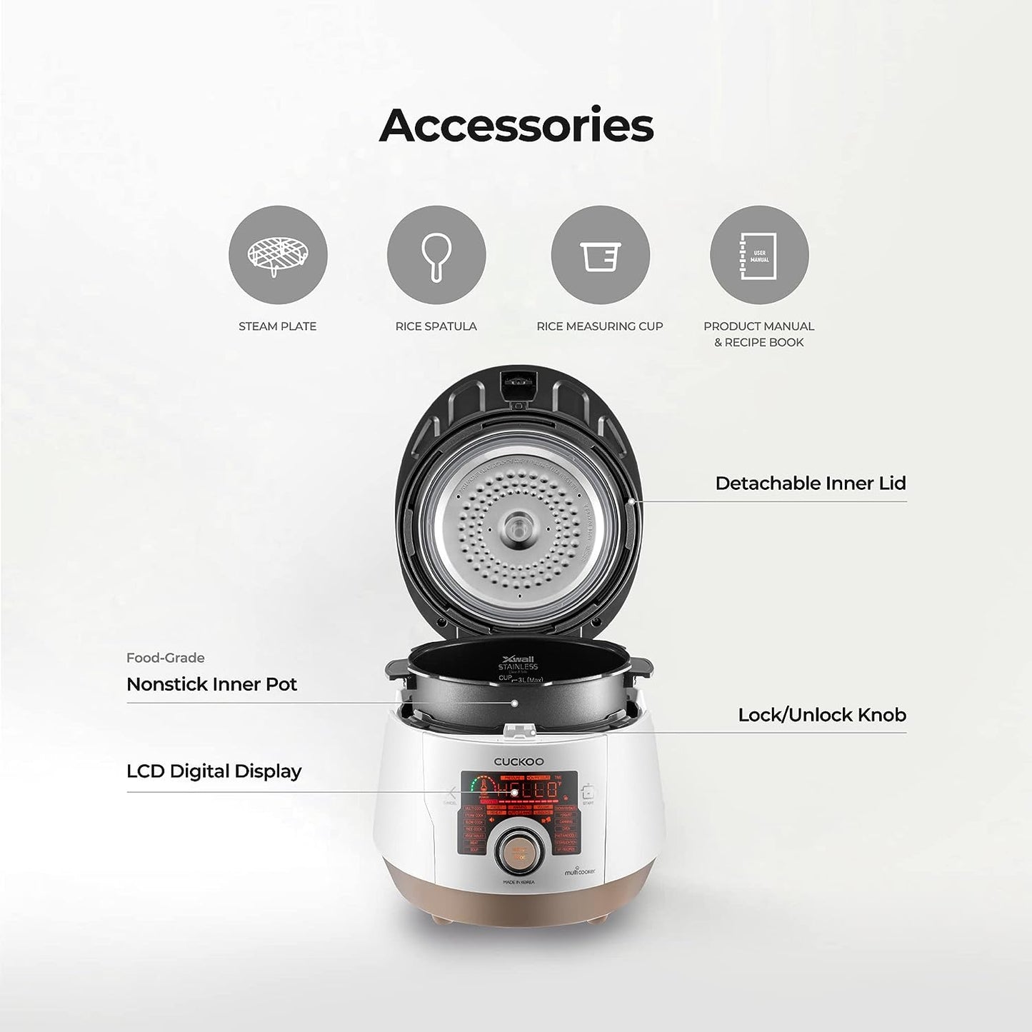 Refurbished B grade 5-Quart Premium Multi-Pressure Cooker (CMC-ASB501F)