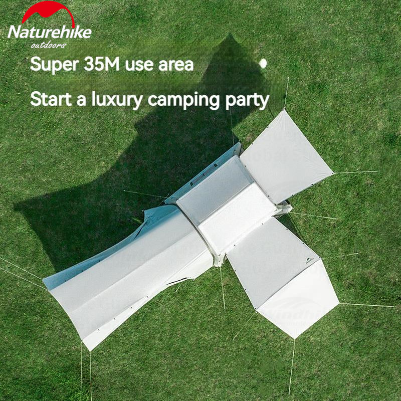 Naturehike AIR 7.0 Inflatable Car Tail Tent Portable SUV MPV Side Tunnel Tent Sunshade Waterproof Beach Car Rear Tent Camping Outdoor 35㎡ With Canopy