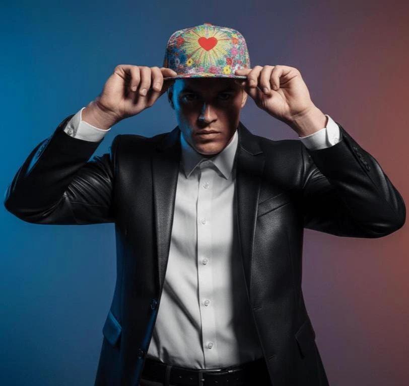 Psychedelic Graffiti AOP Snapback for Rave Festival Street Art Collectors — Bold Weirdcore Hip-Hop Hat, Hypebeast Maximalist Cap
