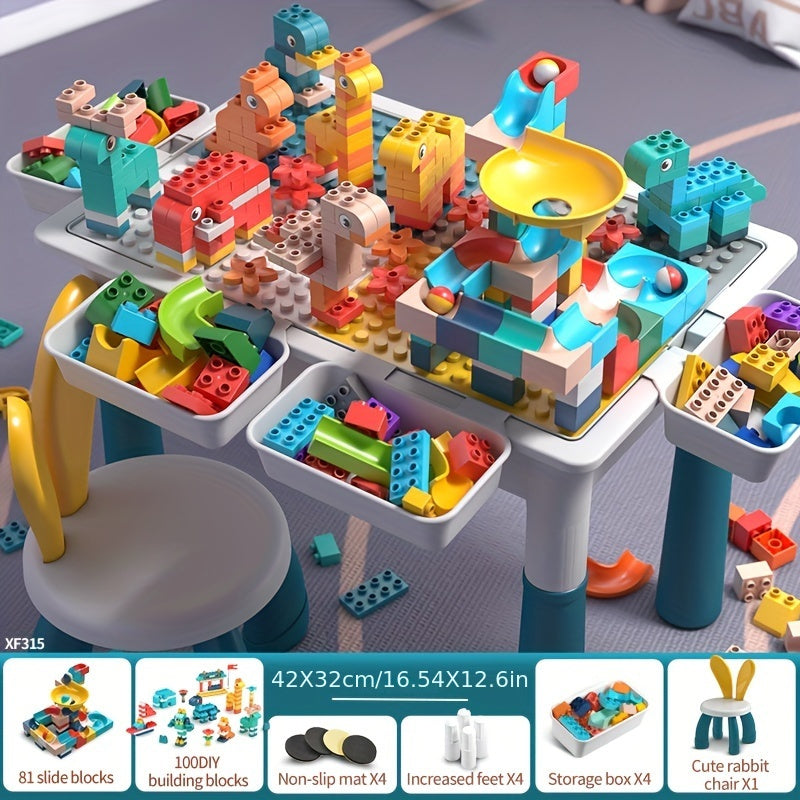 QW-05 Building Block Table, DIY Toy Learning Desk TJR9P6X