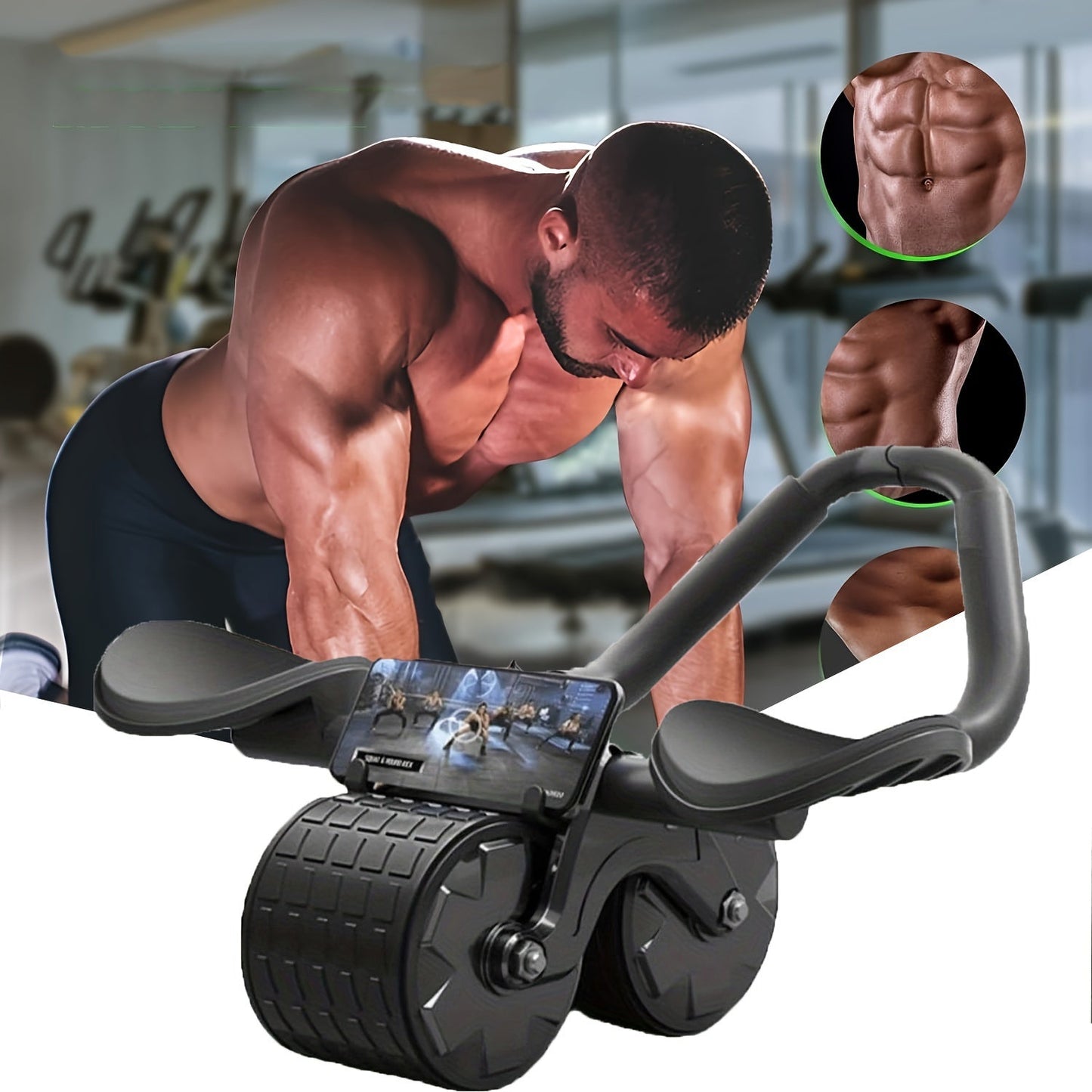 Universal Abdominal Exercise Wheel with Automatic Rebound TJR6P2L