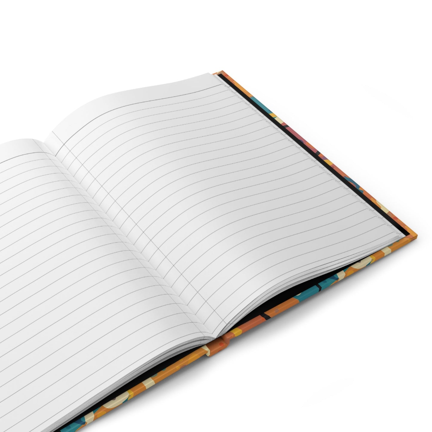 Abstract Colorful Faces Hardcover Journal — Artistic Gratitude Notebook
