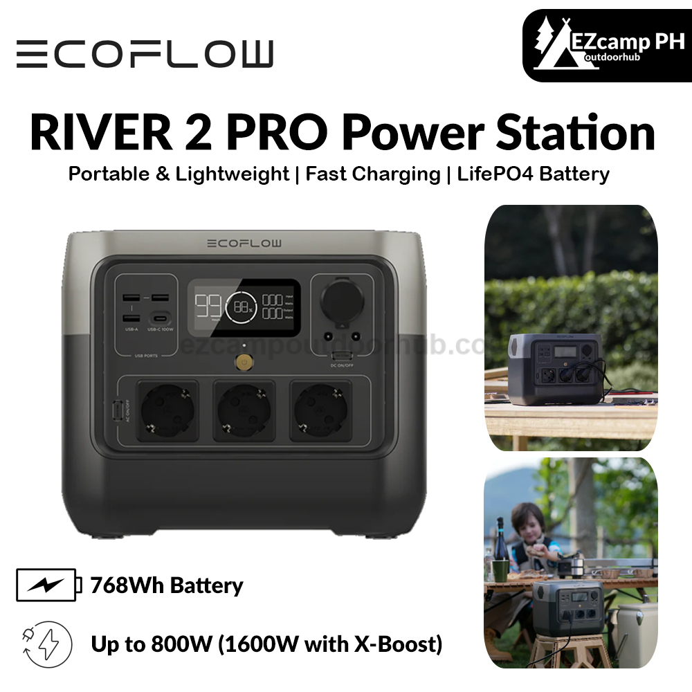 EcoFlow RIVER 2 Pro Power Station 220V Charging In 70 Minutes 800W Up To 1600W With X-Boost Power Emergency Power Source Battery Backup Energy Storage