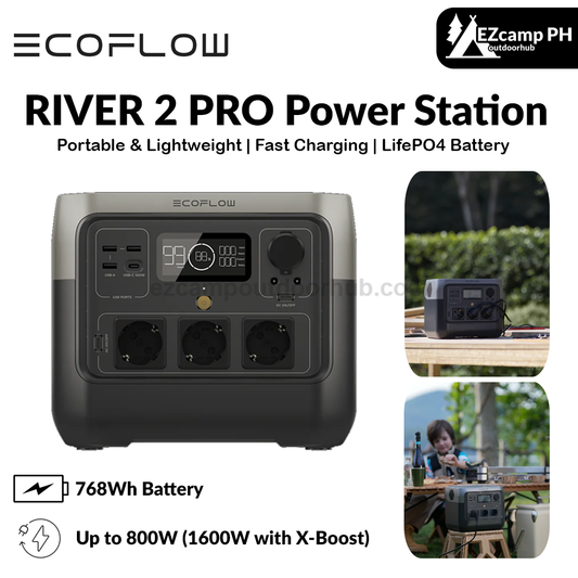 EcoFlow RIVER 2 Pro Power Station 220V Charging In 70 Minutes 800W Up To 1600W With X-Boost Power Emergency Power Source Battery Backup Energy Storage