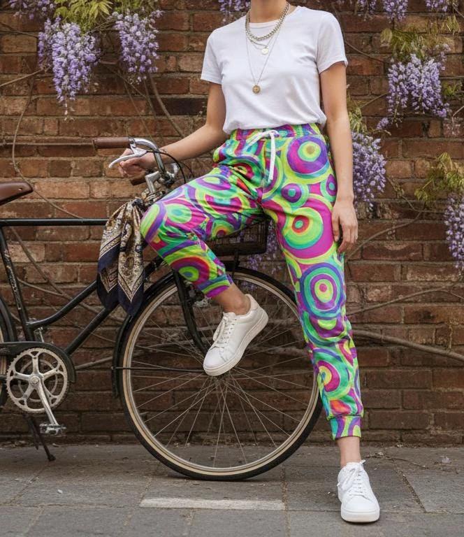 Neon StreetsmArt Graffiti AOP Athletic Joggers for Urban Streetwear Dressers — Vibrant All-Over Print Unisex Activewear, Bold Festival Statement Pants