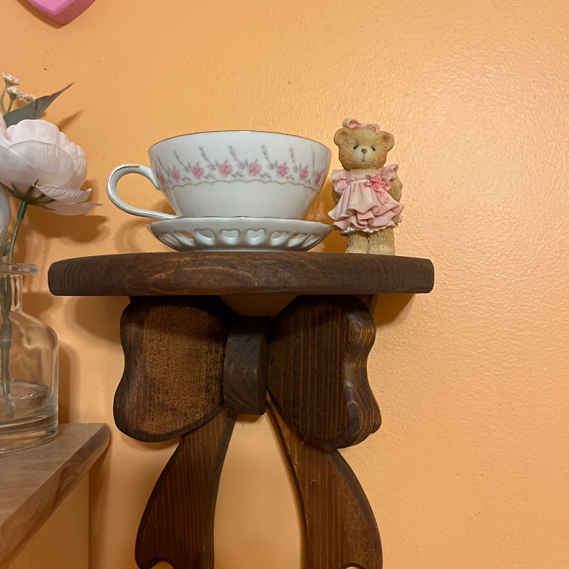 Versatile Wooden Butterfly Bow Display Stand - P2DF