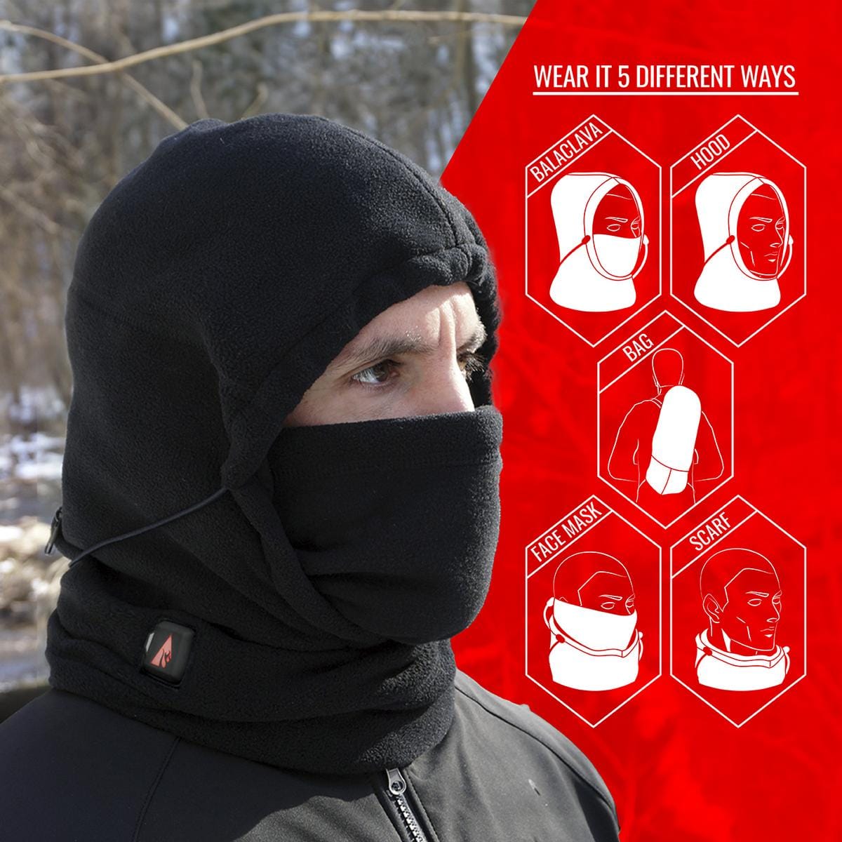 ActionHeat 5V Battery Heated Hunting Fleece Balaclava