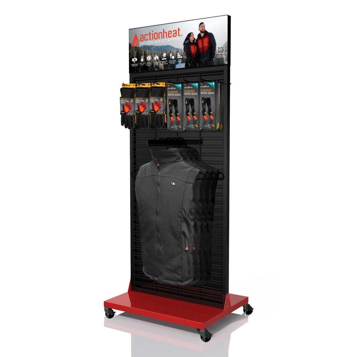 ActionHeat Display - Two-Sided On Wheels