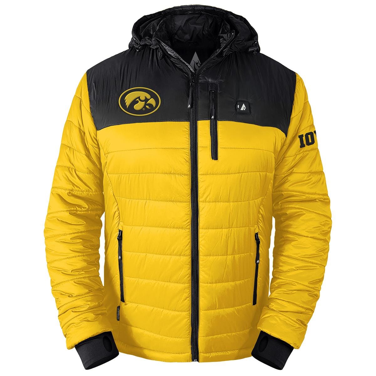 ActionHeat Iowa Hawkeyes 5V Men's Colorblock Puffer Battery Heated Jacket