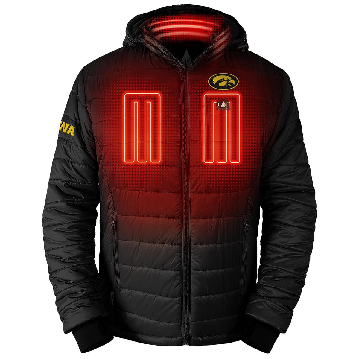 ActionHeat Iowa Hawkeyes 5V Men's Puffer Battery Heated Jacket