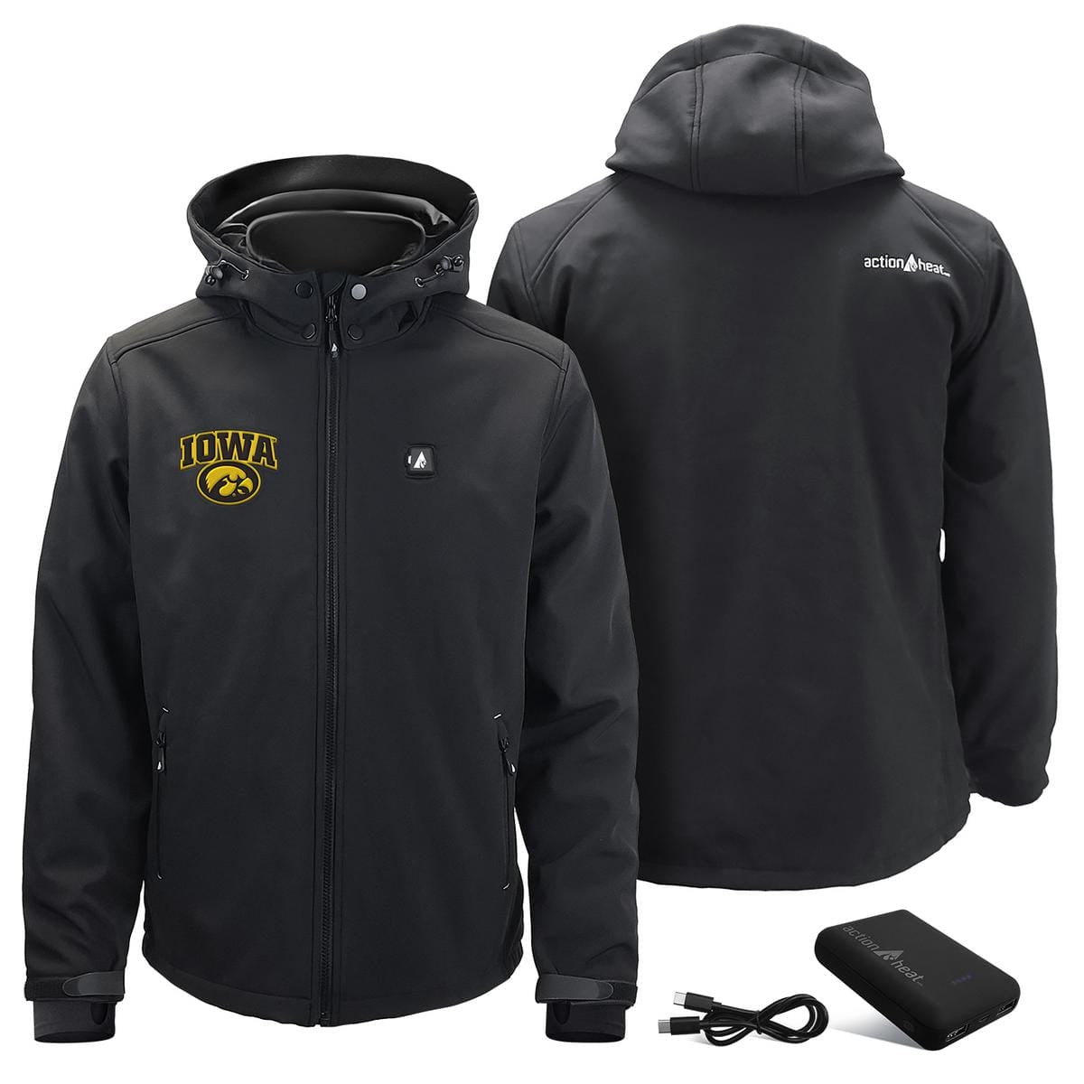 ActionHeat Iowa Hawkeyes 5V Men's Softshell Battery Heated Jacket