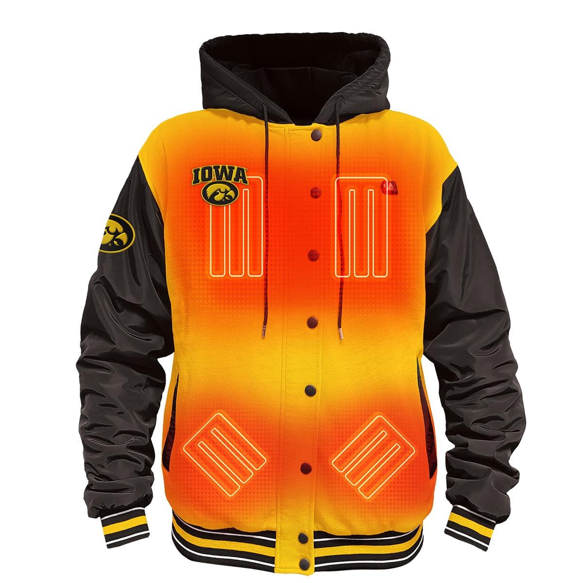 ActionHeat Iowa Hawkeyes 5V Men's Varsity Battery Heated Jacket
