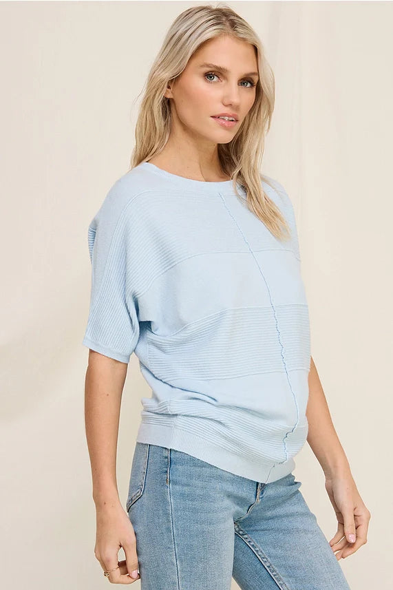 Piper Soft Gauge Elbow Dolman Top