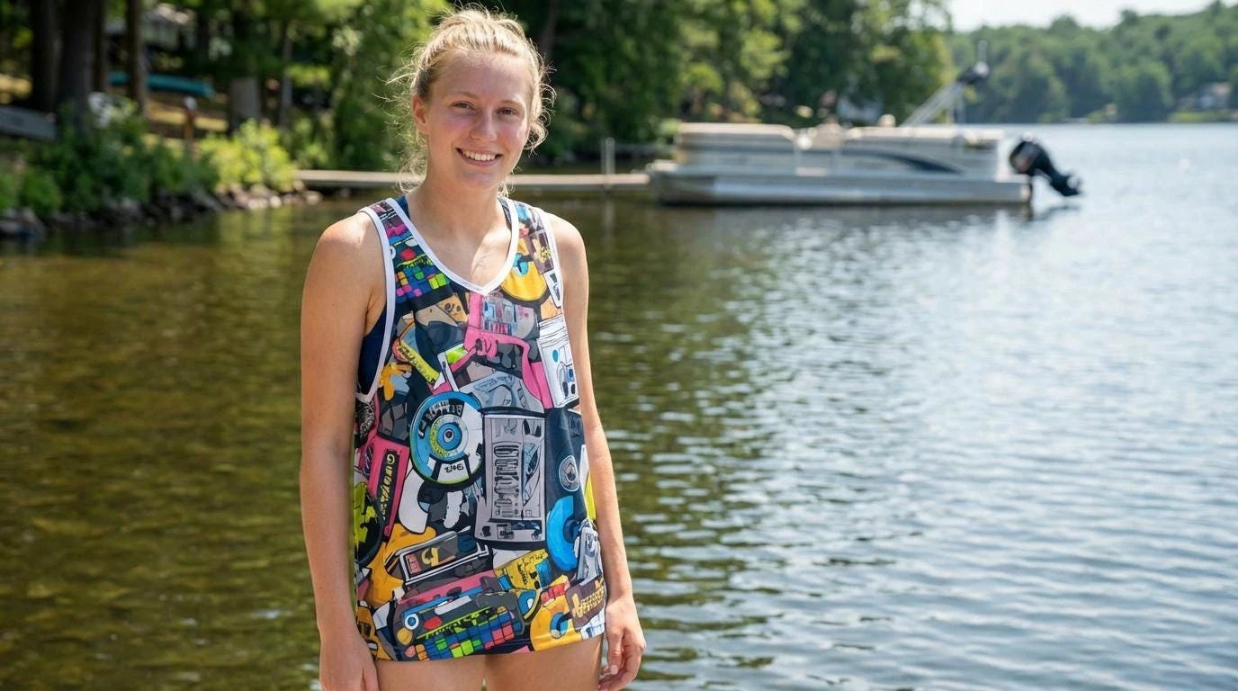 Neon 90s Cassette Tape AOP Jersey — Maximalist Streetwear