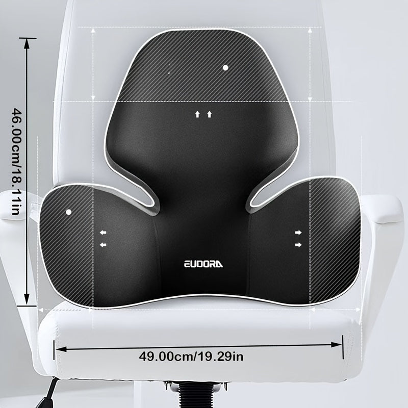 Ergonomic Memory Foam Lumbar Support Cushion for Car & Office TJR9W1L