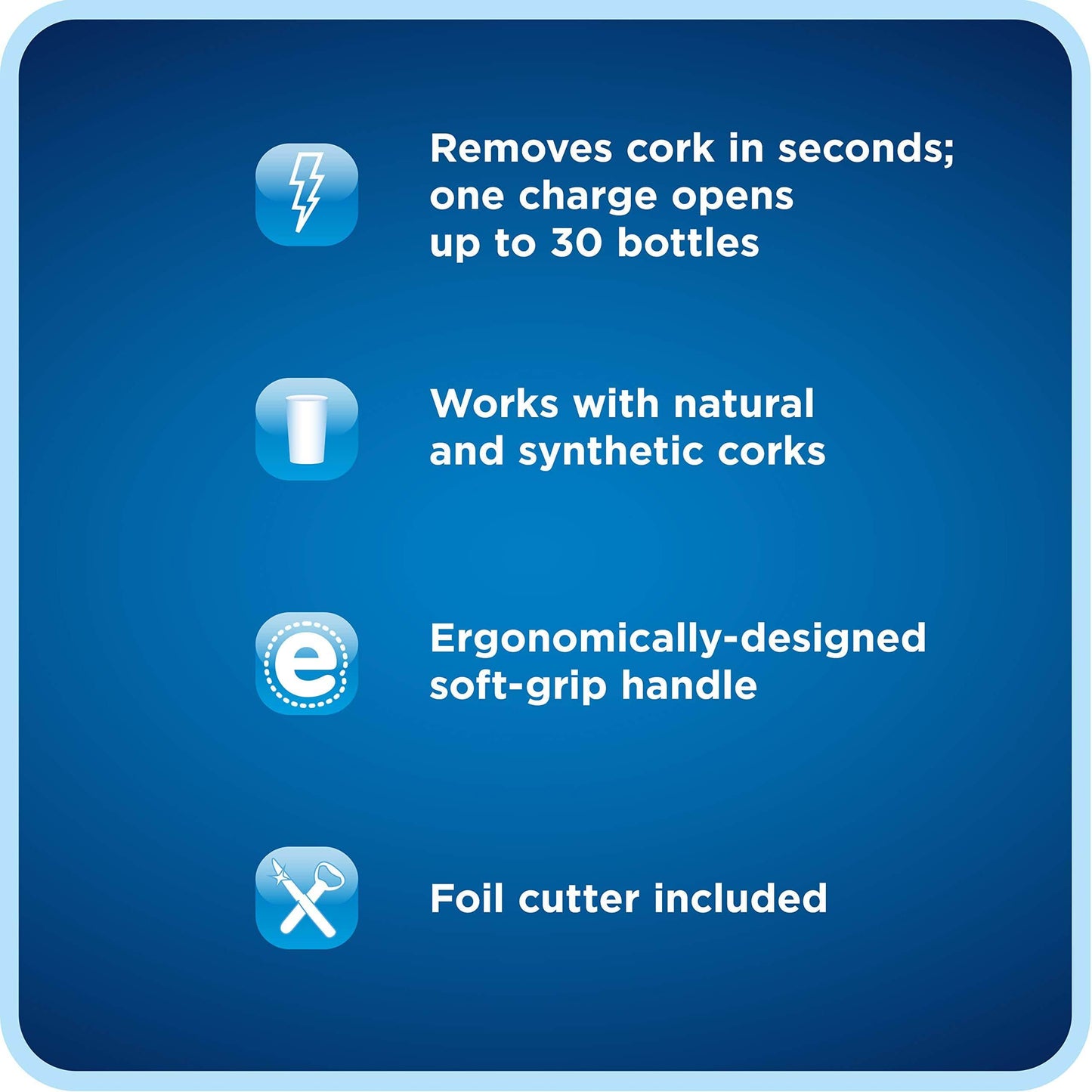 Oster Cordless Electric Wine Bottle Opener with Foil Cutter, FFP - FPSTBW8207-S-AMZ, Silver, One