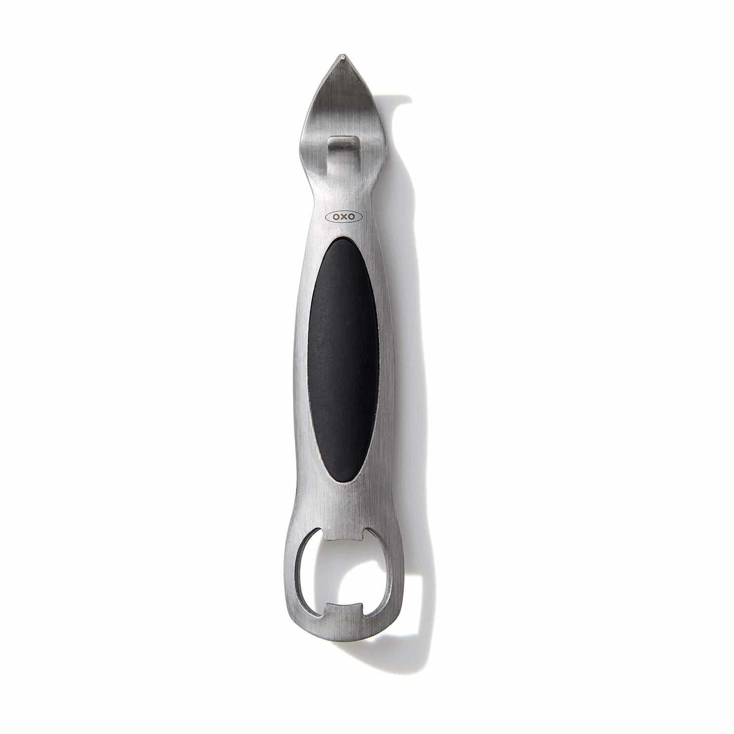 OXO 1058015 SteeL Stainless Steel Bottle and Can Opener,Silver/Black,1EA
