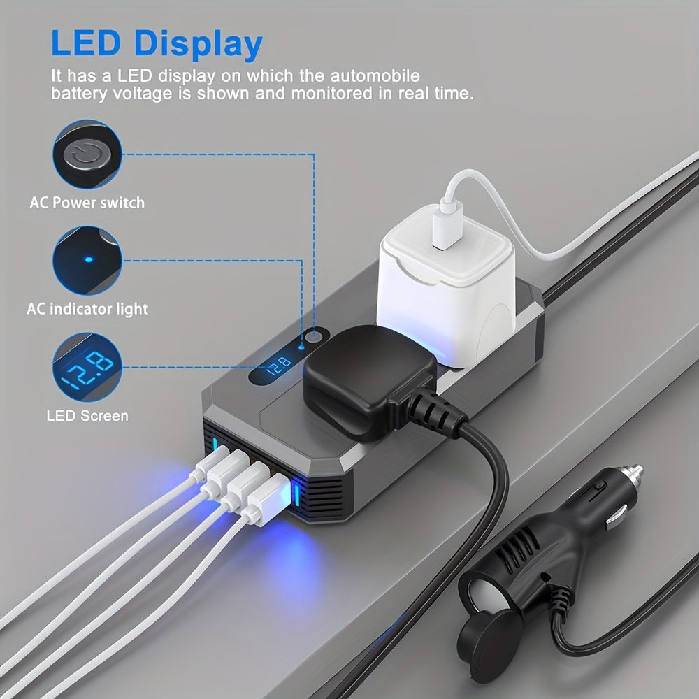 200W Car Power Inverter with PD Charging-XYZD