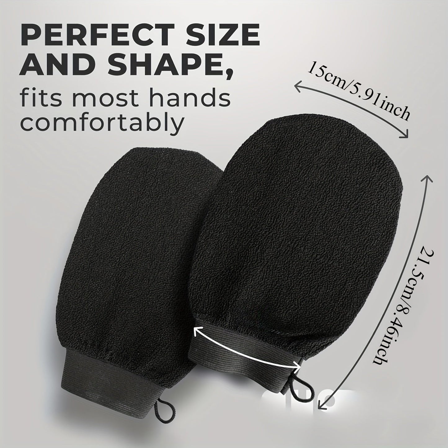 Body Scrub Gloves (Turkish Kessa Mitts) for Exfoliation - UVJ0