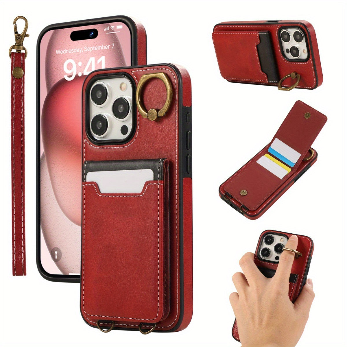 Stylish Card Slot Phone Case for iPhone ProMax-RN2W