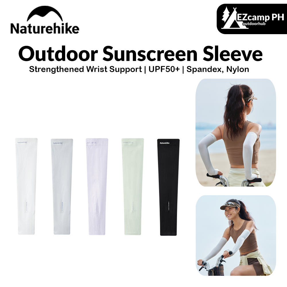 Naturehike POCKET SUN Outdoor Sunscreen Sleeve Sun UV Protection Ice Cooling Arm Cover Unisex Running Biking Non-Slip Long Gloves No Finger Sleeves