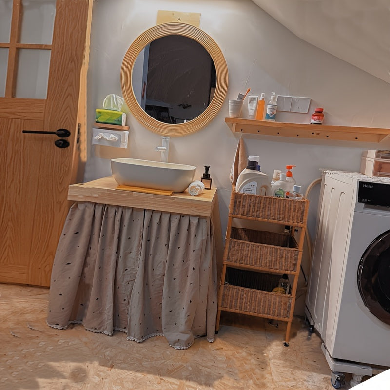 Rustic 3-Tier Wicker Storage Basket - L2RN