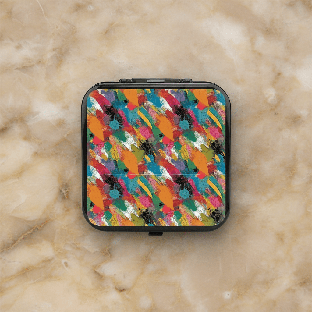 Nintendo Switch 24-Slot Game Card Case — Chromatic Static AOP Art