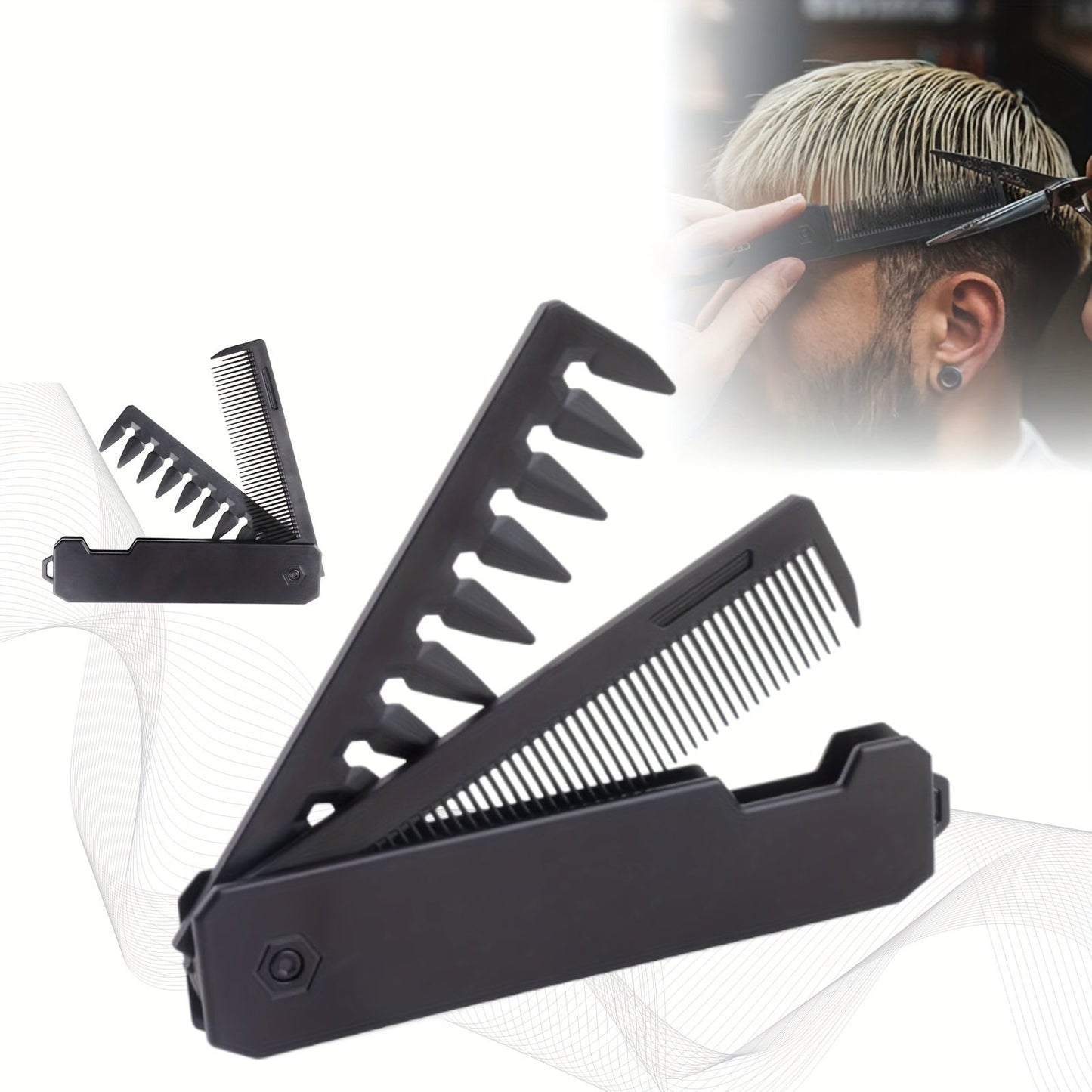 Folding Hair Beard Comb- HMT24TR