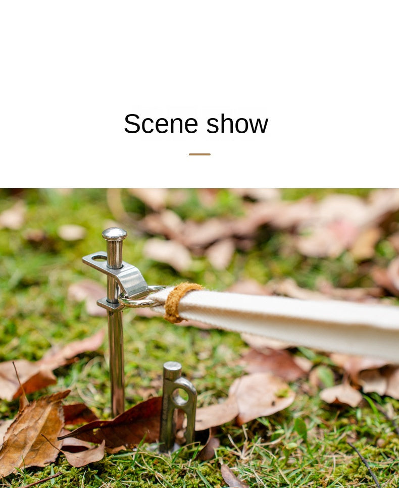 Mobi Garden Pet Ground Nail Portable Lightweight Outdoor Tent Peg For Pets Dog Leash Double Ground Nail Pegs Stake Design Stainless Steel Fixed Nail Camping Accessories