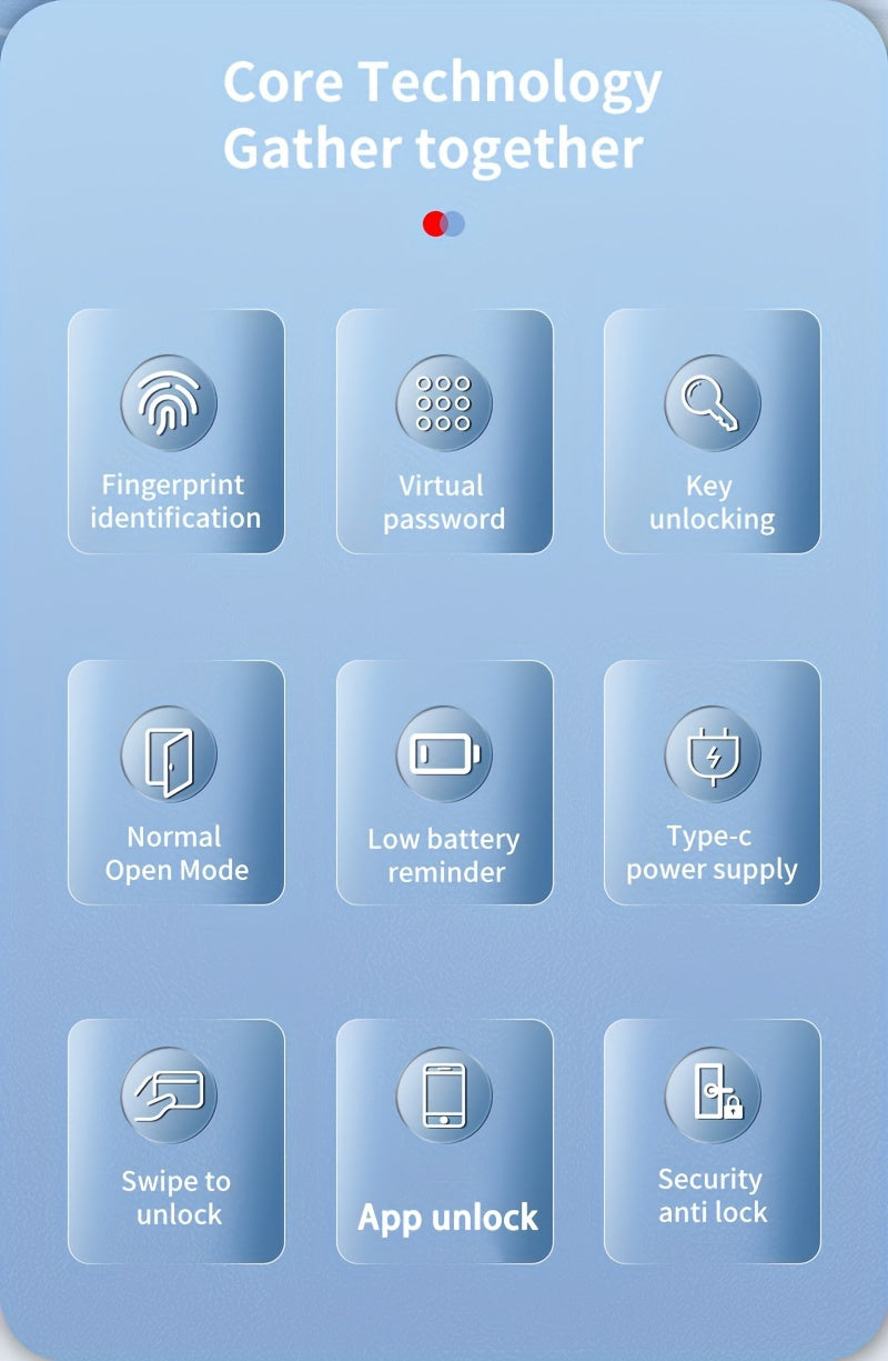 Smart Home Security Fingerprint Door Lock- HMT12M2