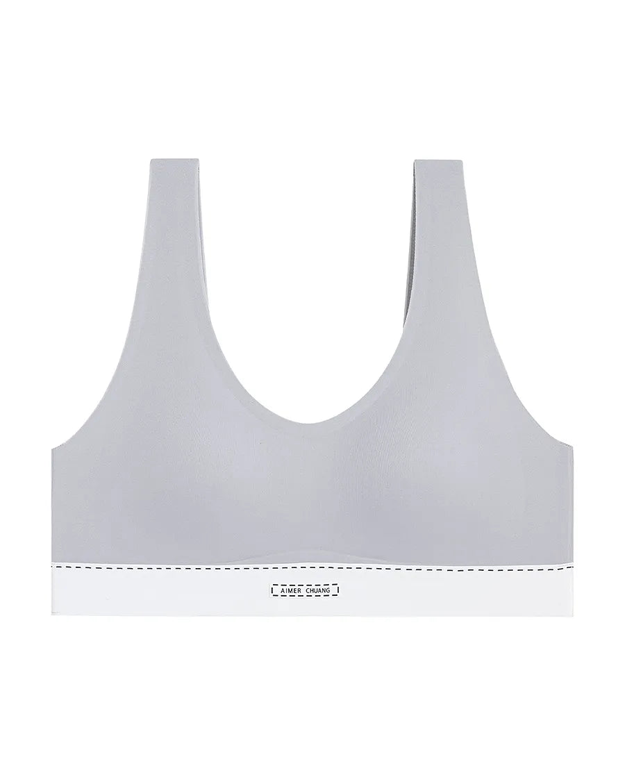 Aimer CHUANG 25SS Scoop Neck Wireless T-Shirt Bra