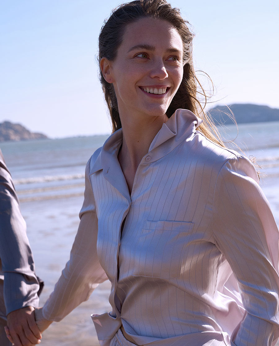 Aimer 25SS Luxury Mulberry Silk Lounge Set