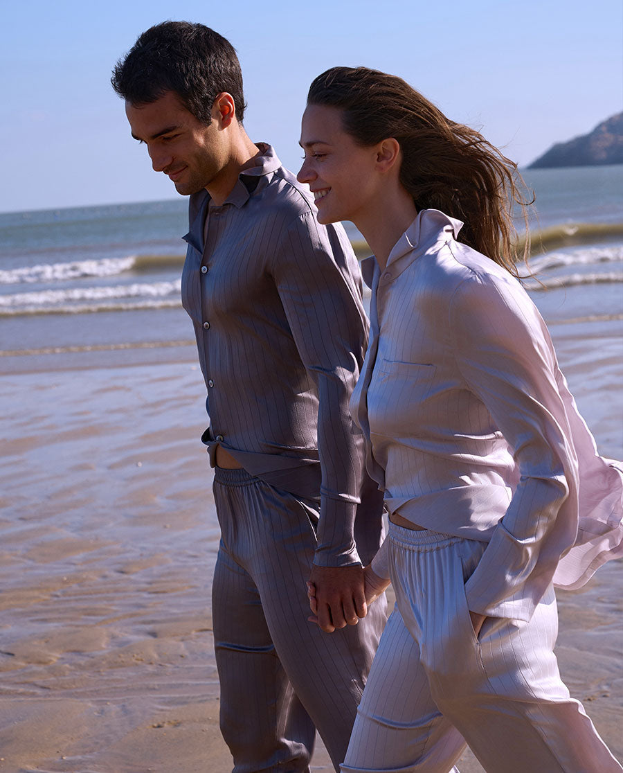 Aimer 25SS Luxury Mulberry Silk Lounge Set