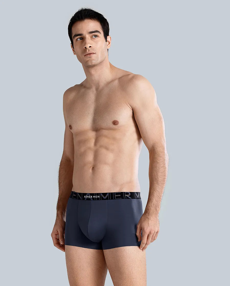 Aimer Men 25SS Silky Smooth Trunk with Logo Waistband