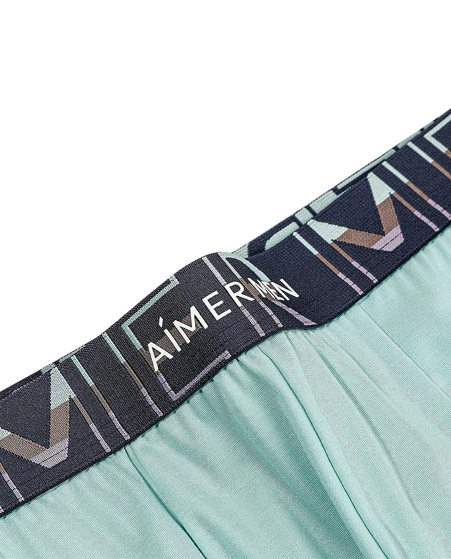Aimer Men 25SS Silky Smooth Trunk with Logo Waistband