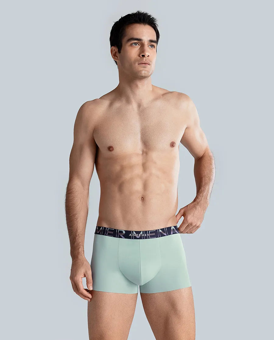 Aimer Men 25SS Silky Smooth Trunk with Logo Waistband