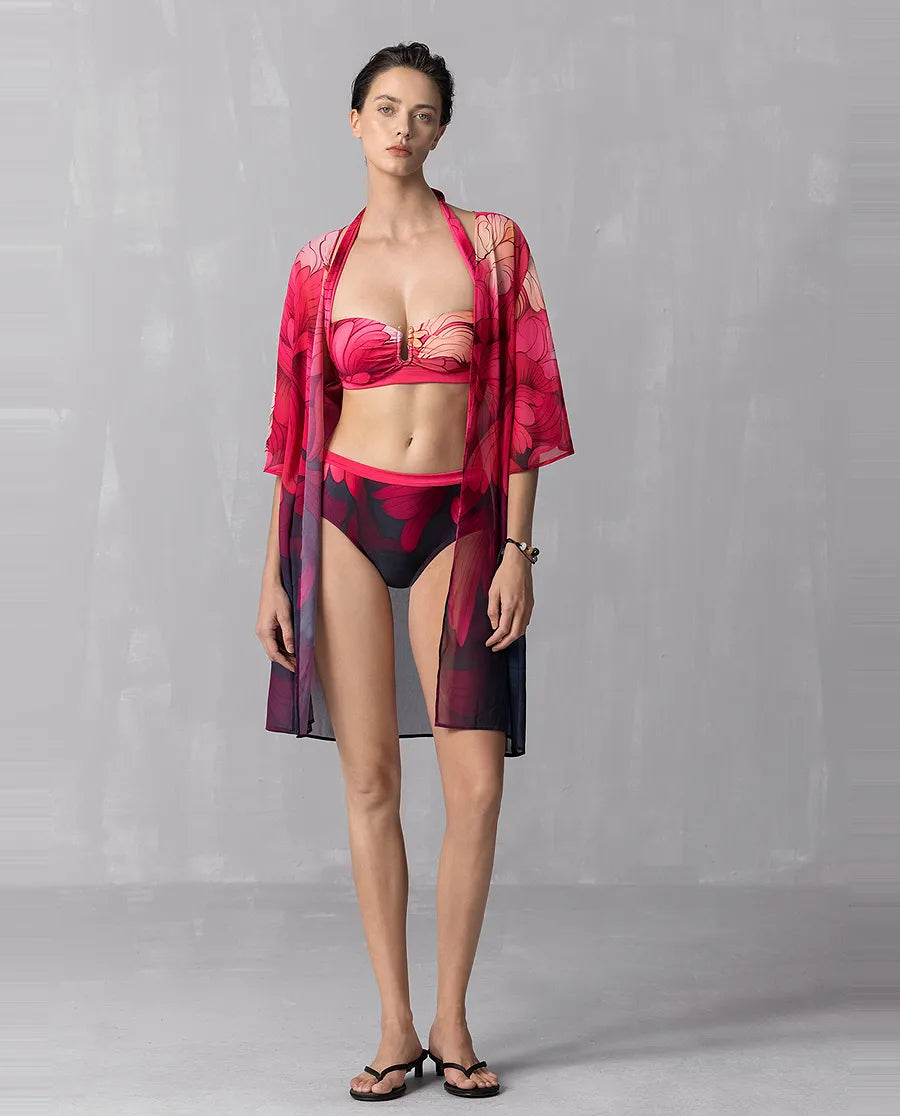 Aimer Vintage Floral Beach Cover-Up