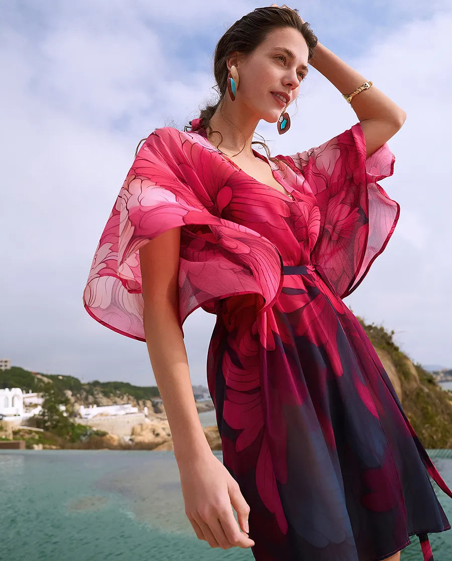 Aimer Vintage Floral Beach Cover-Up