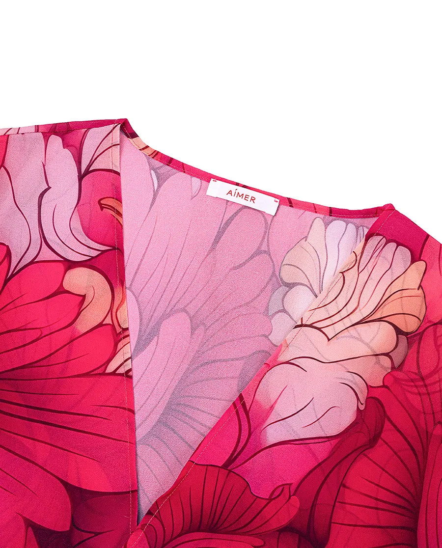 Aimer Vintage Floral Beach Cover-Up