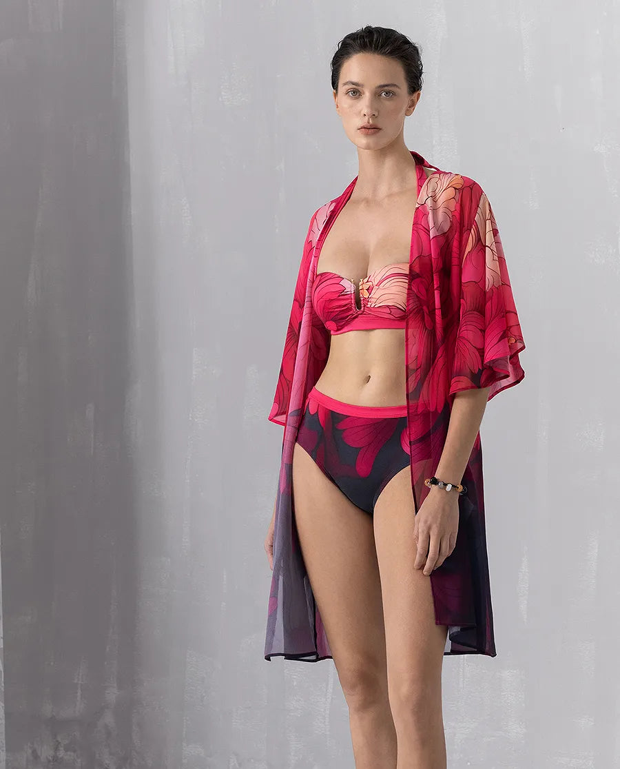 Aimer Vintage Floral Beach Cover-Up