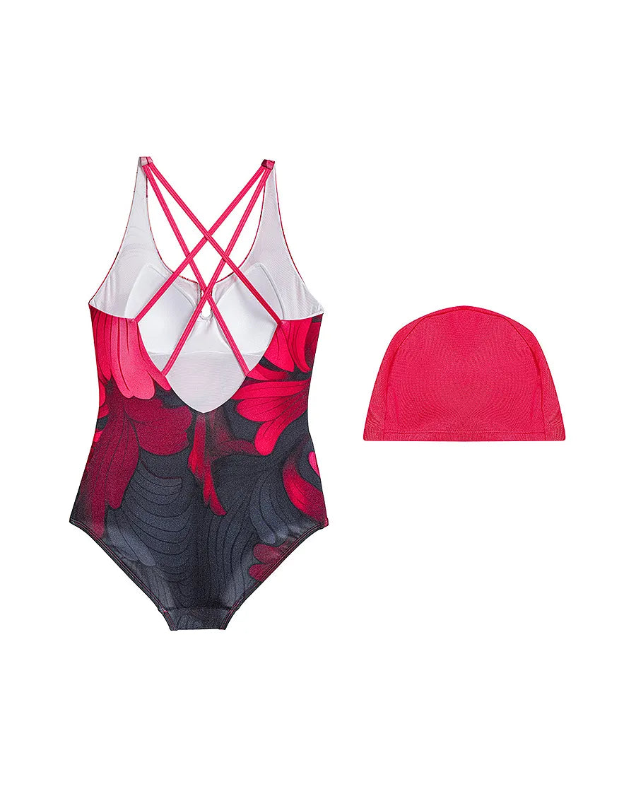 Aimer Vintage Floral One-piece Swimwear