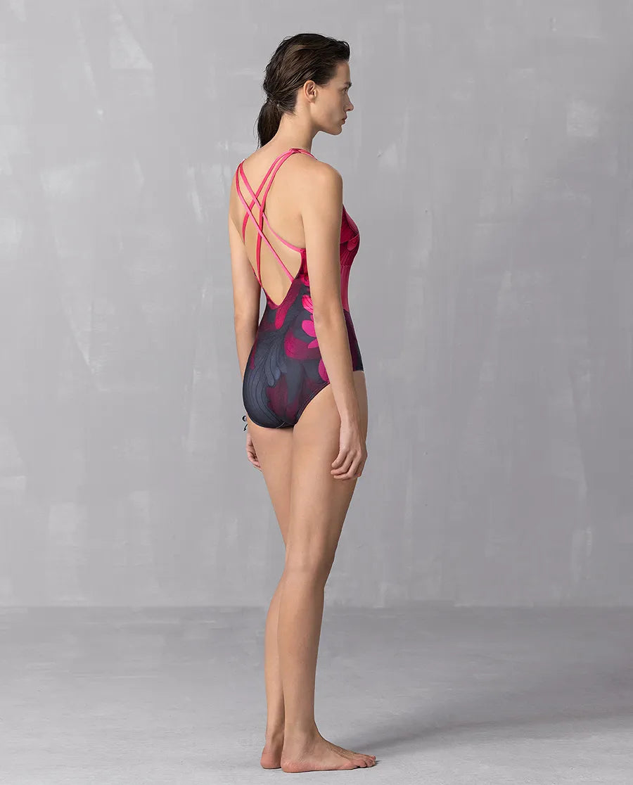 Aimer Vintage Floral One-piece Swimwear