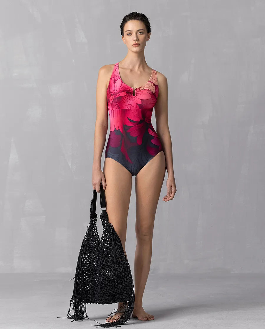 Aimer Vintage Floral One-piece Swimwear