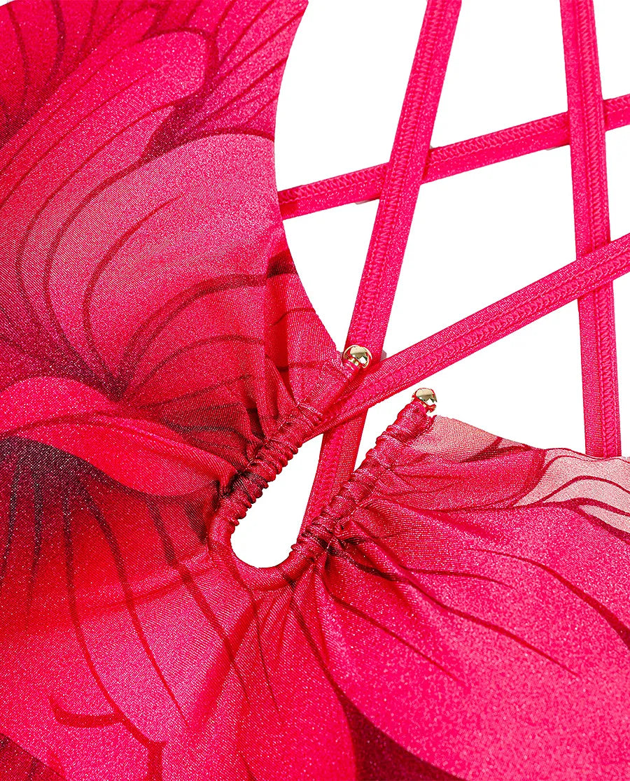 Aimer Vintage Floral One-piece Swimwear